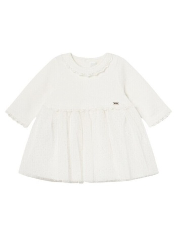 φορέματα mayoral 2806 vestido combinado tul crudo | σε προσφορά