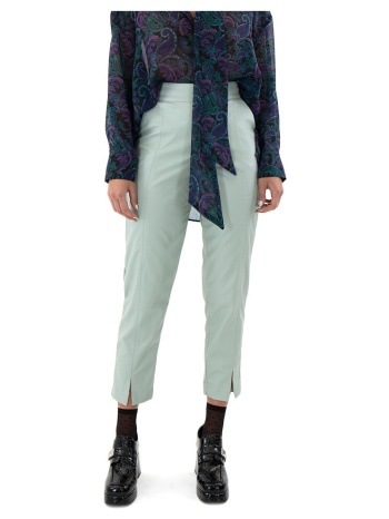 παντελόνια my t wearables faux leather high waist slouchy