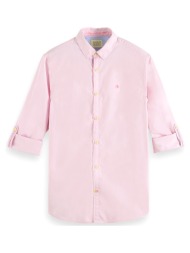 πουκάμισο με μακριά μανίκια scotch & soda worked-out poplin slim fit shirt men scotch soda |