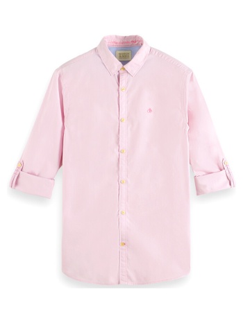 πουκάμισο με μακριά μανίκια scotch & soda worked-out poplin