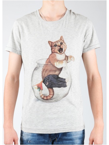 t-shirts & polos wrangler light grey mel w7940is03 | σε προσφορά