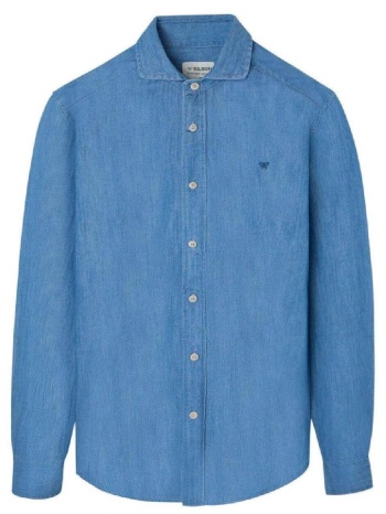 πουκάμισο με μακριά μανίκια silbon 134155 azul | σε προσφορά