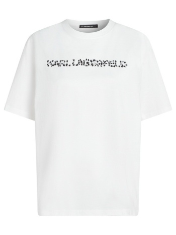 t-shirt με κοντά μανίκια karl lagerfeld snow leo logo σε προσφορά