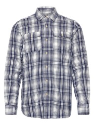 πουκάμισο με μακριά μανίκια scotch & soda flannel check longsleeve regular fit shirt men scotch soda