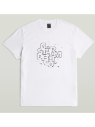 t-shirt με κοντά μανίκια g-star raw hd print r t |