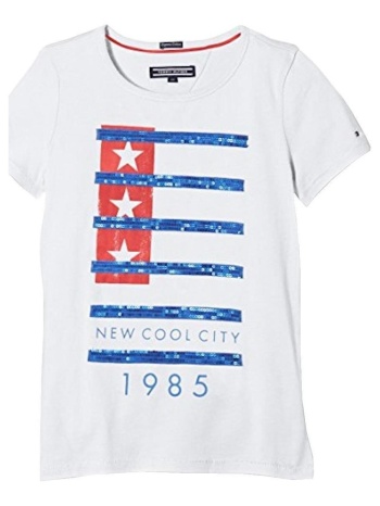 t-shirt με κοντά μανίκια tommy hilfiger kg0kg01624 100 | σε προσφορά