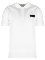 πόλο με κοντά μανίκια les hommes lkt500 731u | slim fit pique polo with metal logo |