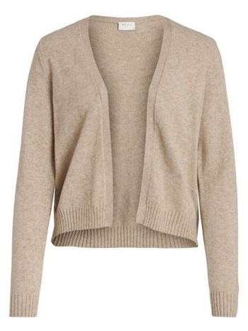παλτό vila ril short cardigan - natural melange |