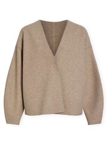 παλτό vila noos juice loose jacket - natural melange |