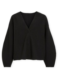 παλτό vila noos juice loose jacket - black |