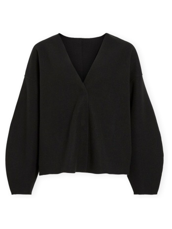 παλτό vila noos juice loose jacket - black |