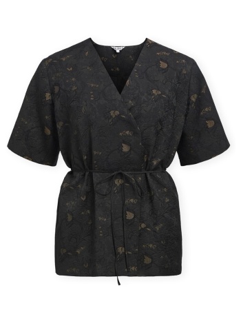 μπλούζα object top lovia - black/seal brown |