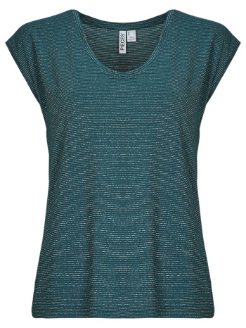 t-shirt με κοντά μανίκια pieces pcbillo tee lurex stripes