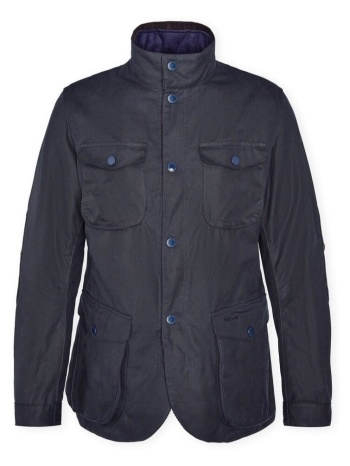 παλτό barbour ogston waxed cotton jacket - navy |