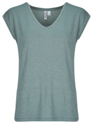 t-shirt με κοντά μανίκια pieces pcbillo tee lurex stripes