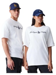 t-shirt με κοντά μανίκια new-era mlb script os tee losdod whi |