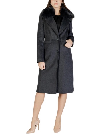 παλτό guess karole fur collar coat w5bl19 w2642 | σε προσφορά