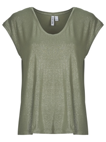 t-shirt με κοντά μανίκια pieces pcalice ss glitter tee