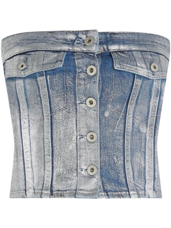 μπλούζα karl lagerfeld klj denim bustier b1w11023 | σε προσφορά