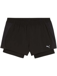 shorts & βερμούδες puma w run velocity 2in1 3 short |