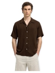 πουκάμισο με κοντά μανίκια selected regnoa mix shirt s/s - demitasse |