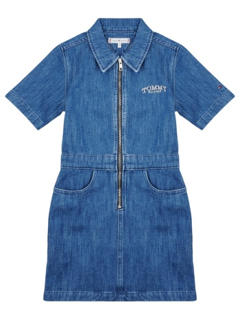 κοντά φορέματα tommy hilfiger zip ss dress washed
