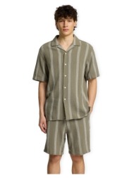 πουκάμισο με μακριά μανίκια selected relax-sal s/s shirt - vetiver/wide stripe |