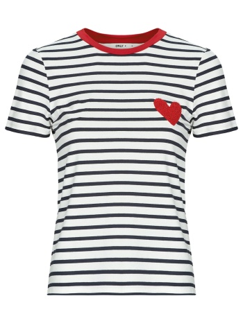 t-shirt με κοντά μανίκια only onlheart life s/s tee