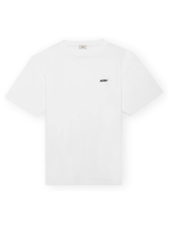 t-shirt με κοντά μανίκια autry embroidered logo tee - white