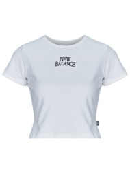 t-shirt με κοντά μανίκια new balance linear heritage ringer tshirt