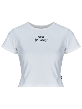 t-shirt με κοντά μανίκια new balance linear heritage ringer