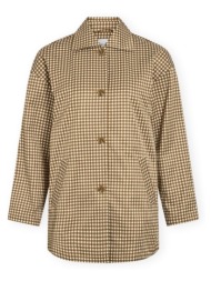 παλτό vila peary check jacket - snow white/tapenade |