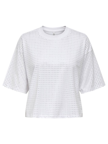 t-shirt με κοντά μανίκια only onlaubrielle life shine