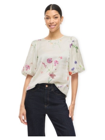 μπλούζα vila top hinda - optical snow |