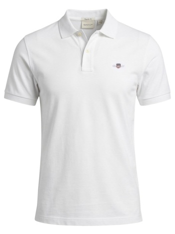 πόλο με κοντά μανίκια gant reg shield ss pique polo σε προσφορά