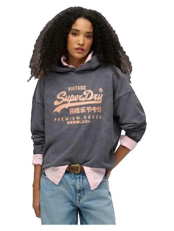 t-shirt με κουκούλα superdry vl metallic relaxed |