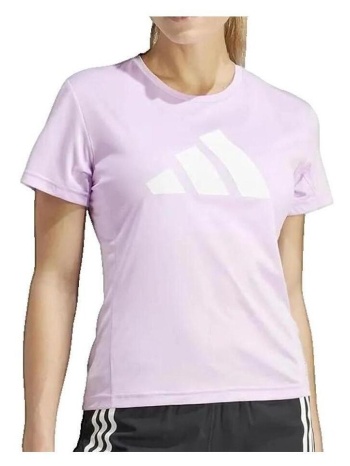 t-shirt με κοντά μανίκια adidas t-shirt run it violet |