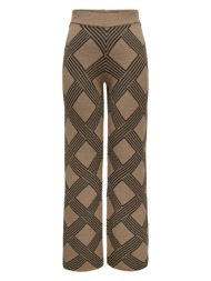 φαρδιά παντελόνια only onlanny knitted elastic waist straight fit pants women |