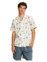 πουκάμισο με κοντά μανίκια revolution cuban shirt 3250 - off white |