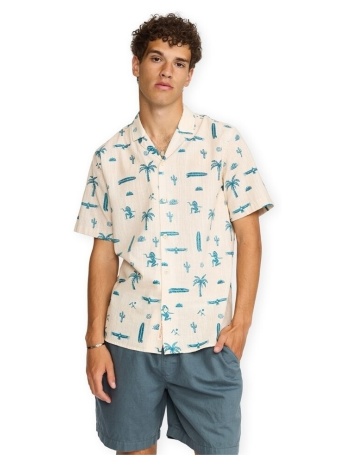 πουκάμισο με κοντά μανίκια revolution cuban shirt 3250 