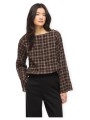μπλούζα vila top ebla - coffe bean/birch |