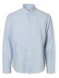 πουκάμισο με μακριά μανίκια selected noos regclay shirt - dusty blue |