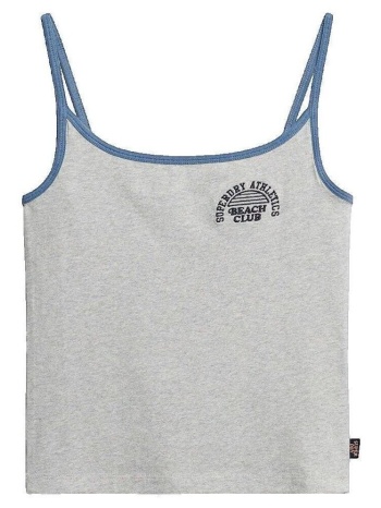 αμάνικα/t-shirts χωρίς μανίκια superdry débardeur gris