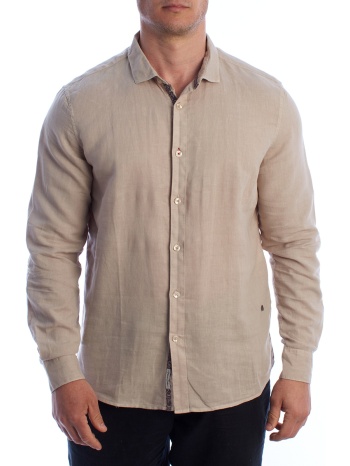 πουκάμισο με μακριά μανίκια inmyhood hs24mca01-stone |