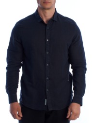 πουκάμισο με μακριά μανίκια inmyhood hs24mca01-navy |