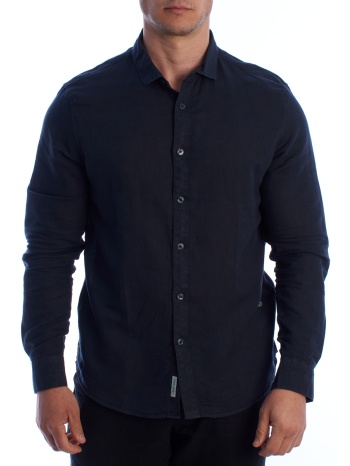 πουκάμισο με μακριά μανίκια inmyhood hs24mca01-navy |