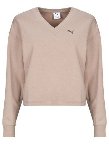 t-shirt με κουκούλα puma ess elevated comfort v-neck crew dk