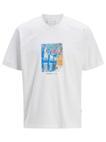 t-shirt με κοντά μανίκια jack & jones 12273494 brightwhite | σε προσφορά