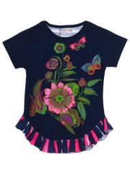 t-shirt με κοντά μανίκια desigual 19sgtkxk-5000 |