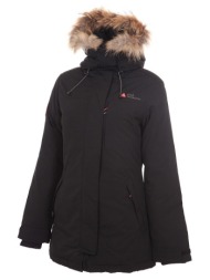 παρκά peak mountain parka de ski avec vraie fourrure femme akagan |